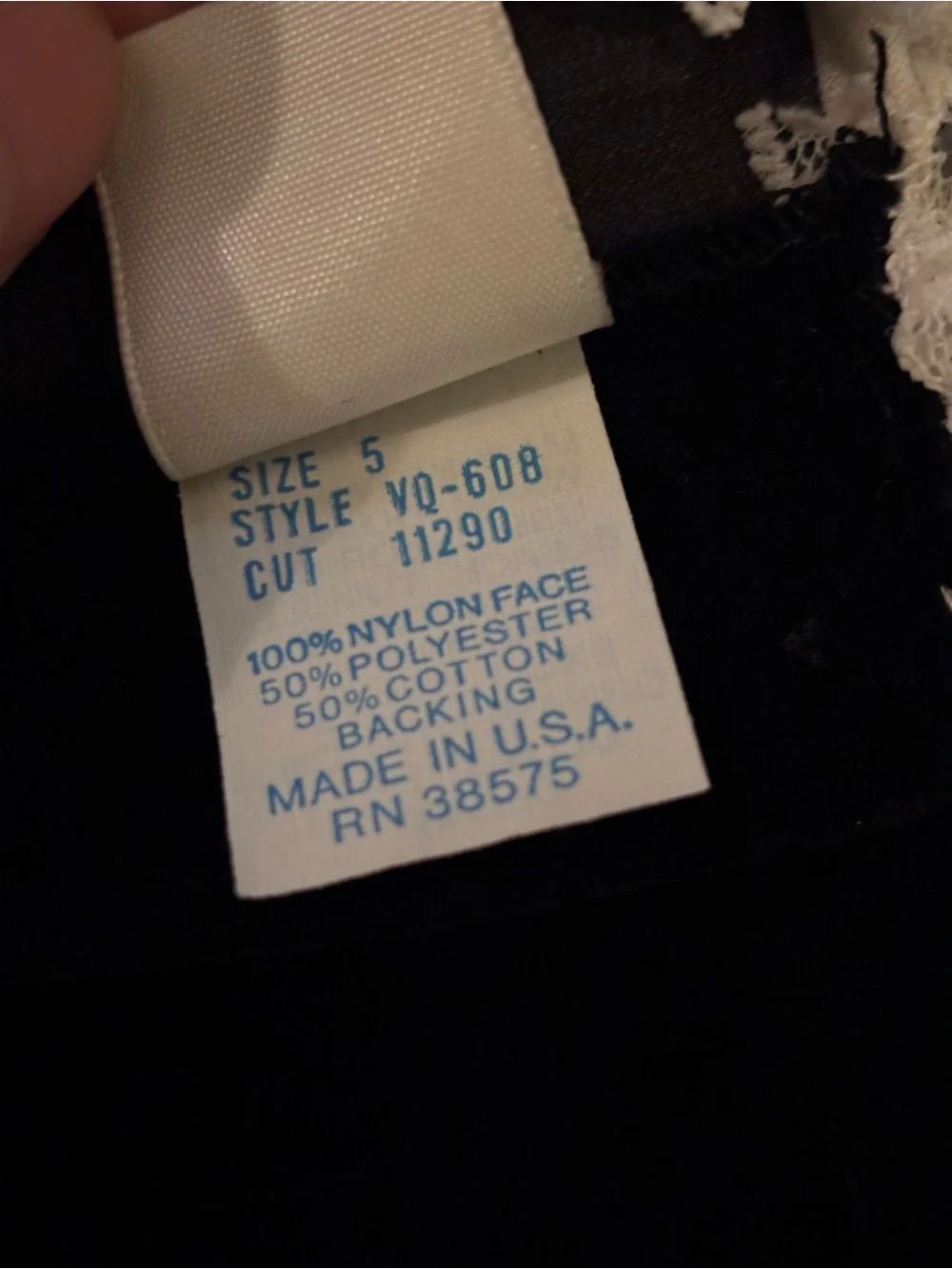 Vintage Made In USA Hugs & Kisses Girls' Black Velvet Lace-Trim Formal Dress